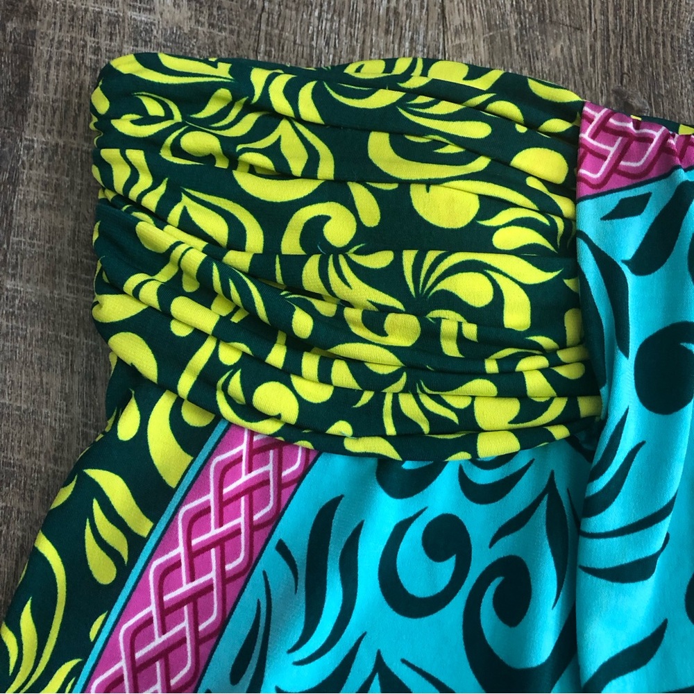 Karlie Multicolored Strapless Top Size Medium - image 7